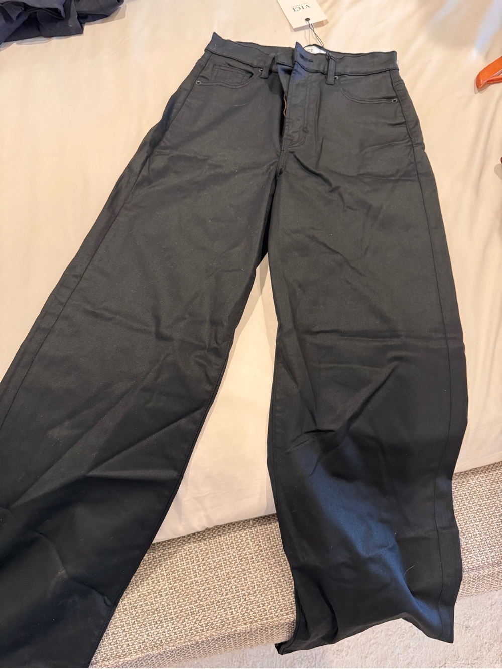 Vici Black Wide-Leg Women's Chinos